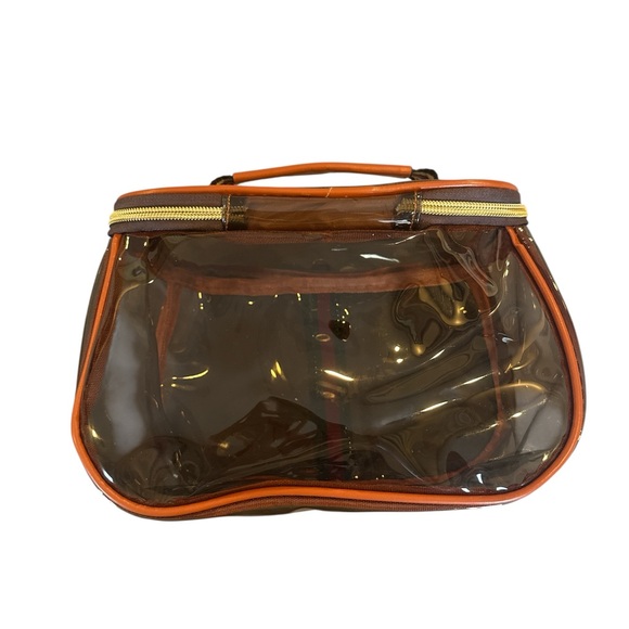 Fashion Transparent Brown Travel Cosmetic Bag - Picture 2 of 5